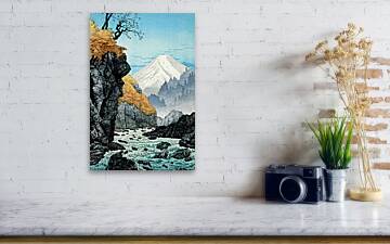 Japanese Artwork Landscape Scenery & Culture Vintage Japan Art Foot of Mount Ashitaka Hiroaki Takahashi Throw Pillow Multicolor 18x18 
